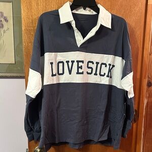 Torrid. Lovesick ladies Blue and White Casual Shirt. New. Size 0